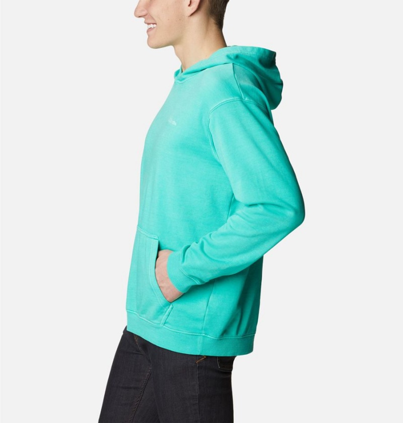 Columbia Lodge French Terry Novelty Men's Hoodie Turquoise | OFMNDC-305