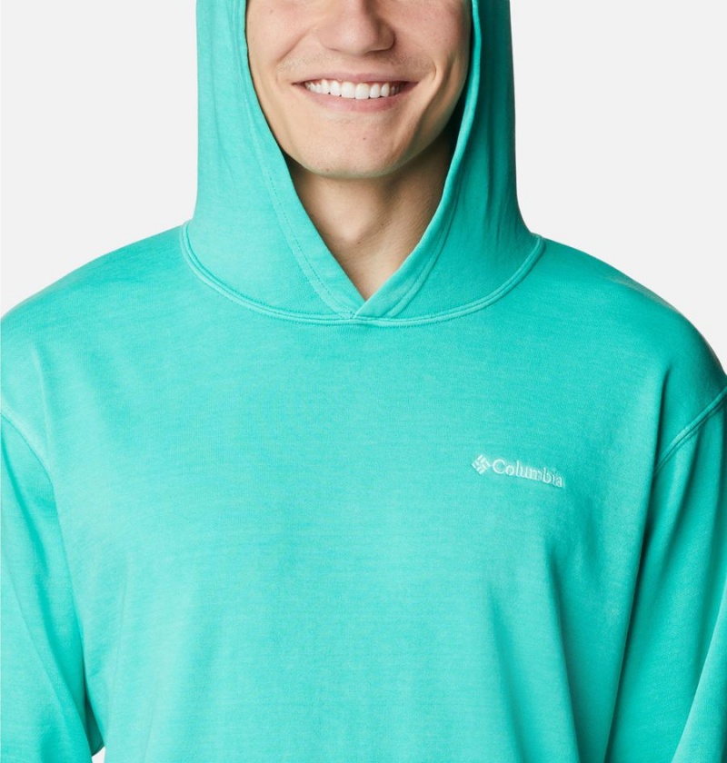 Columbia Lodge French Terry Novelty Men's Hoodie Turquoise | OFMNDC-305