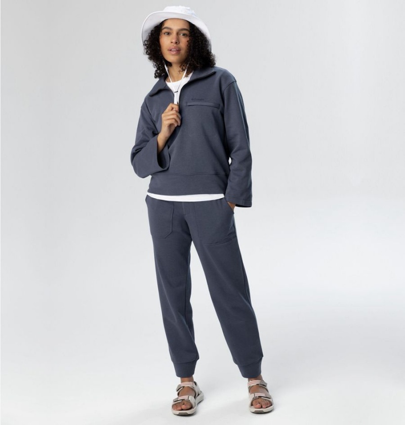 Columbia Lodge French Terry Pull-On Women's Pants Navy | EGTWVU-504