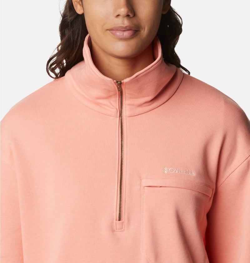 Columbia Lodge French Terry Women's Pullover Coral | NUOIXH-835