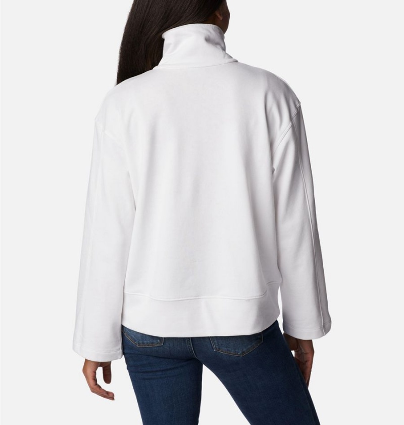 Columbia Lodge French Terry Women's Pullover White | PYSWCI-462
