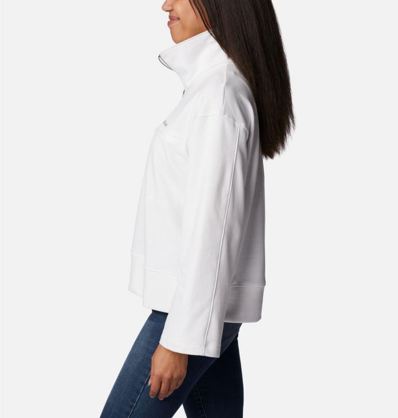 Columbia Lodge French Terry Women's Pullover White | PYSWCI-462