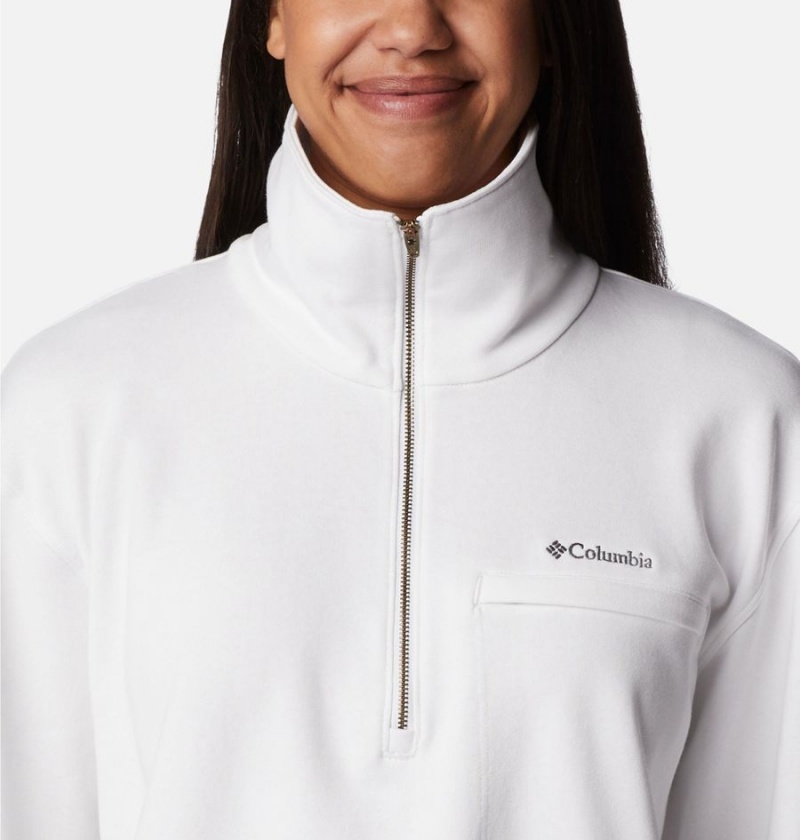 Columbia Lodge French Terry Women's Pullover White | PYSWCI-462