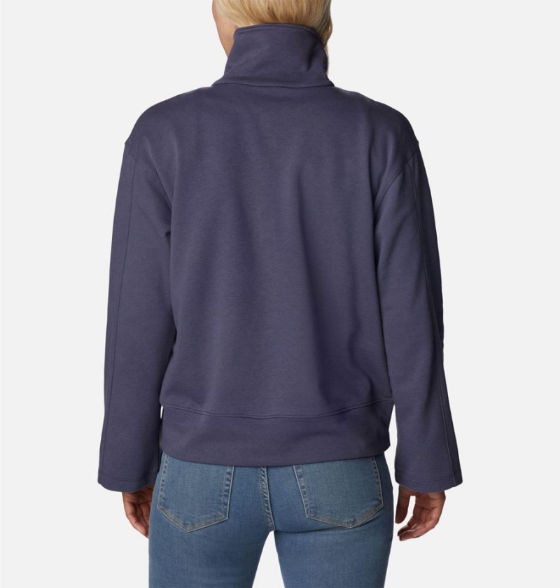 Columbia Lodge French Terry Women's Pullover Navy | WMRDFI-071
