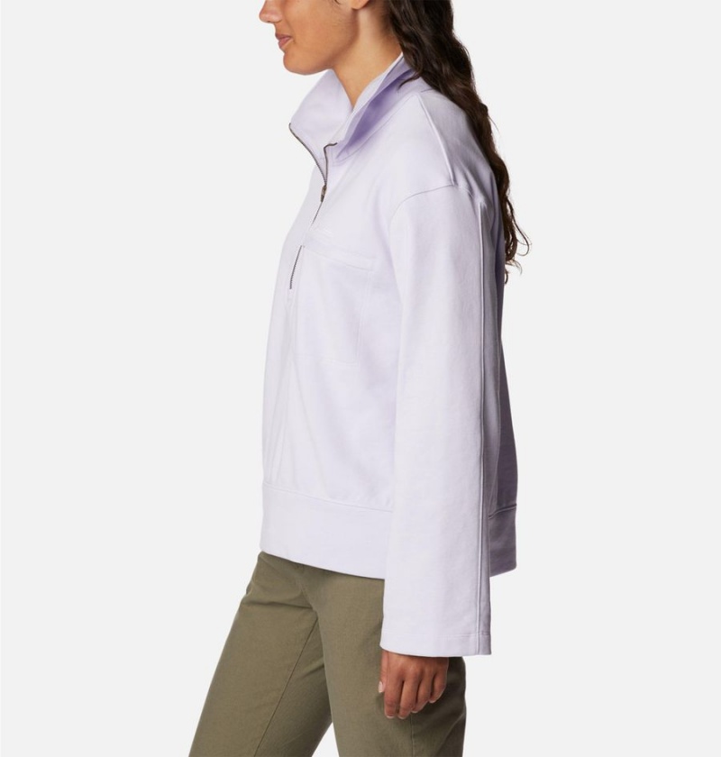 Columbia Lodge French Terry Women's Pullover Purple | TMYKSX-541