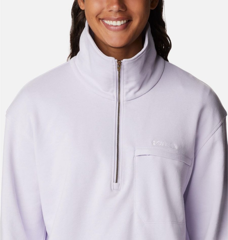 Columbia Lodge French Terry Women's Pullover Purple | TMYKSX-541
