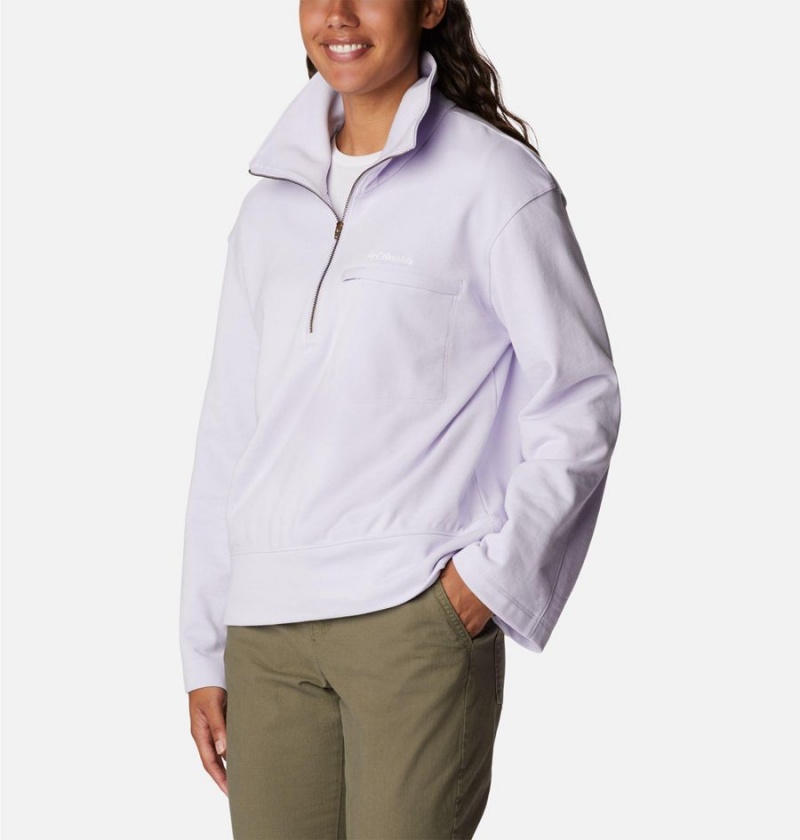 Columbia Lodge French Terry Women's Pullover Purple | TMYKSX-541