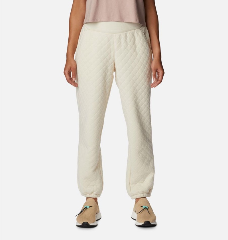 Columbia Lodge Quilted Joggers Women\'s Pants White | NFREQM-143