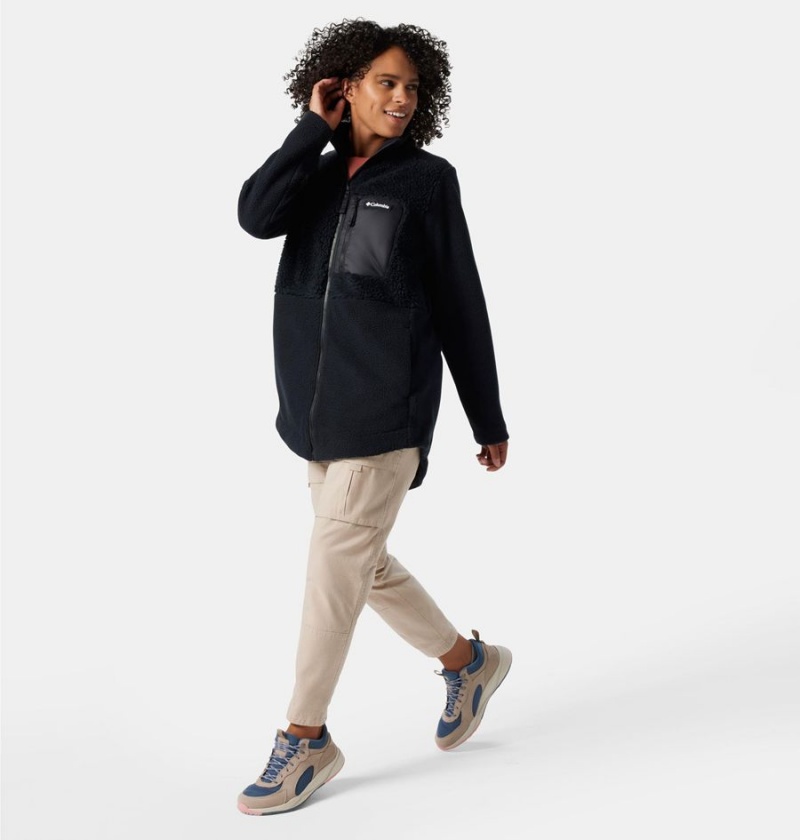 Columbia Lodge Sherpa Full Zip Women's Fleece Jacket Black | FJUGEC-478