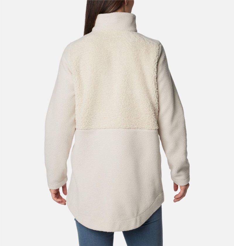Columbia Lodge Sherpa Full Zip Women's Fleece Jacket White | EMXZPL-249