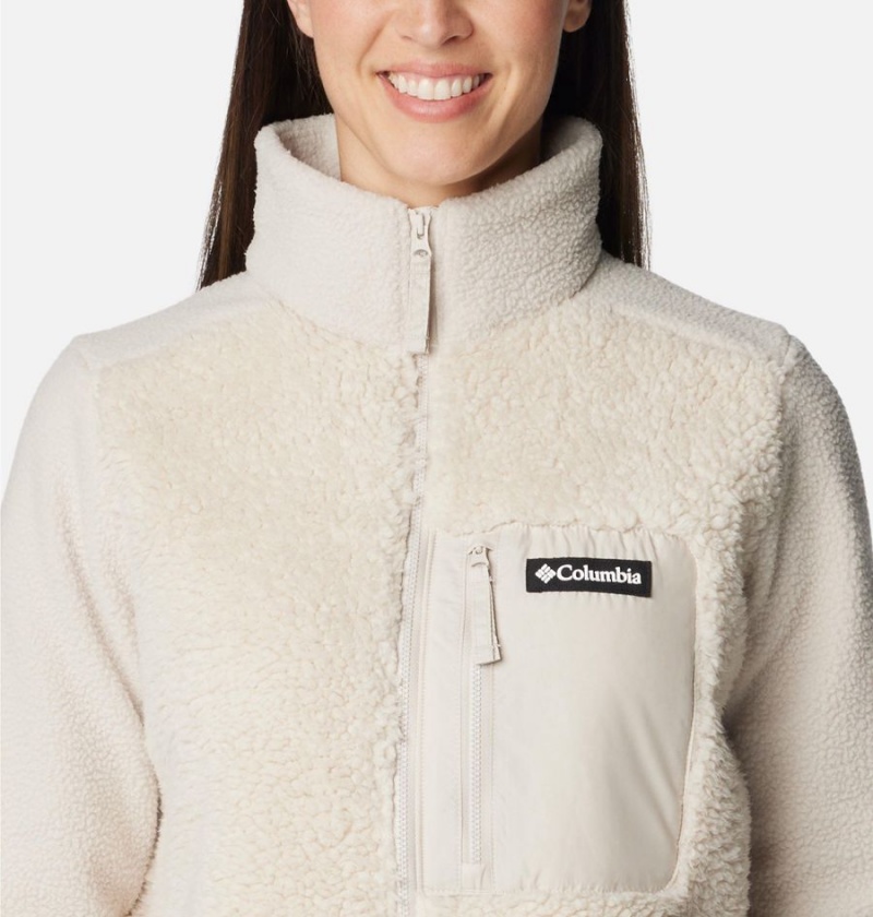 Columbia Lodge Sherpa Full Zip Women's Fleece Jacket White | EMXZPL-249