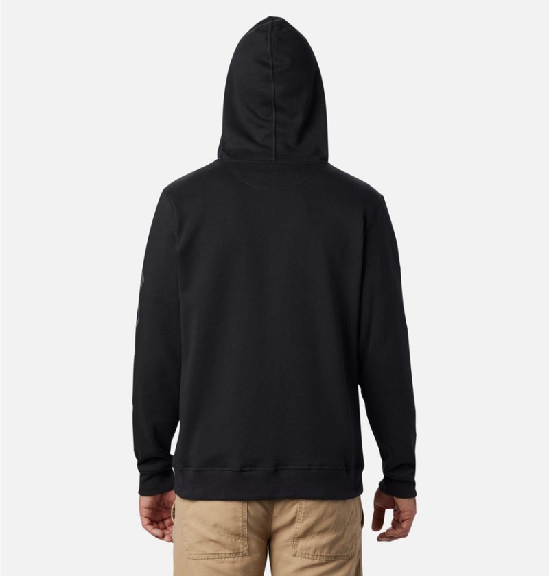 Columbia Logo Full Zip Hoodie Men's Fleece Jacket Black | EBCJNR-417