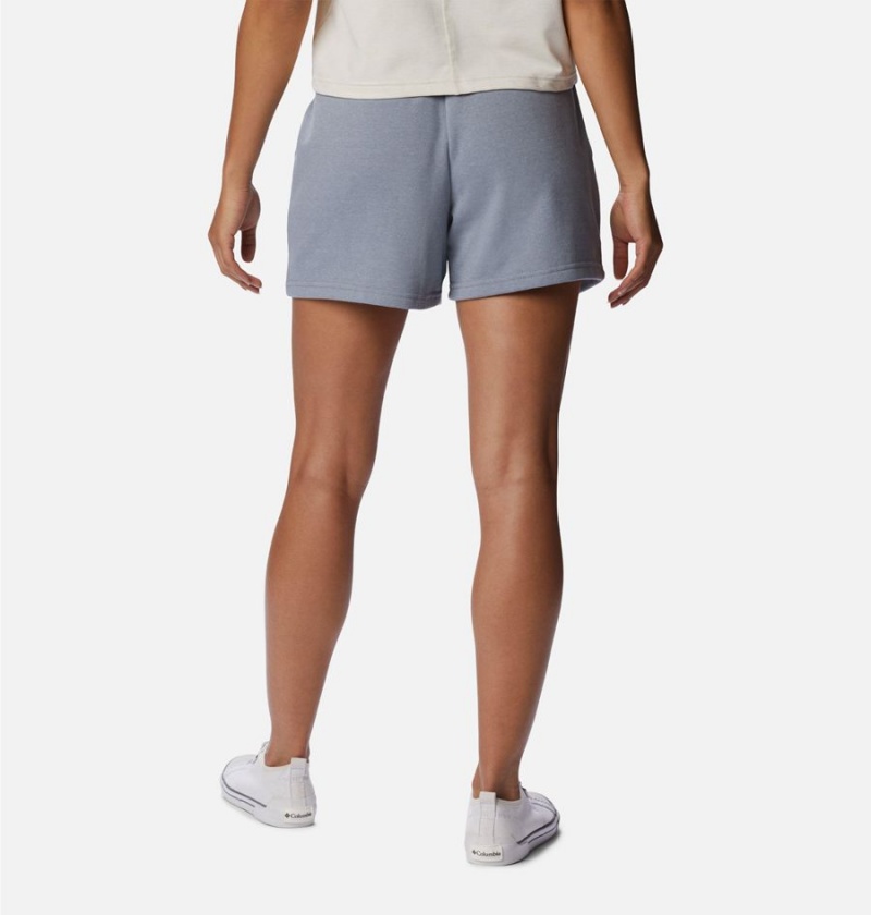 Columbia Logo III French Terry Women's Shorts Grey | BHVJAR-467