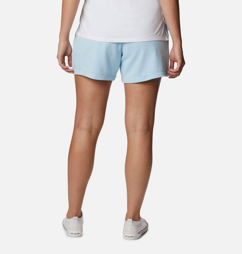 Columbia Logo III French Terry Women's Shorts Blue | PCSTKZ-634