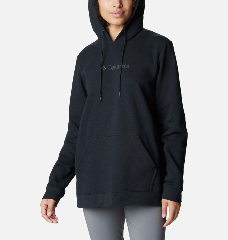 Columbia Logo II Women's Hoodie Black | FMPINS-931