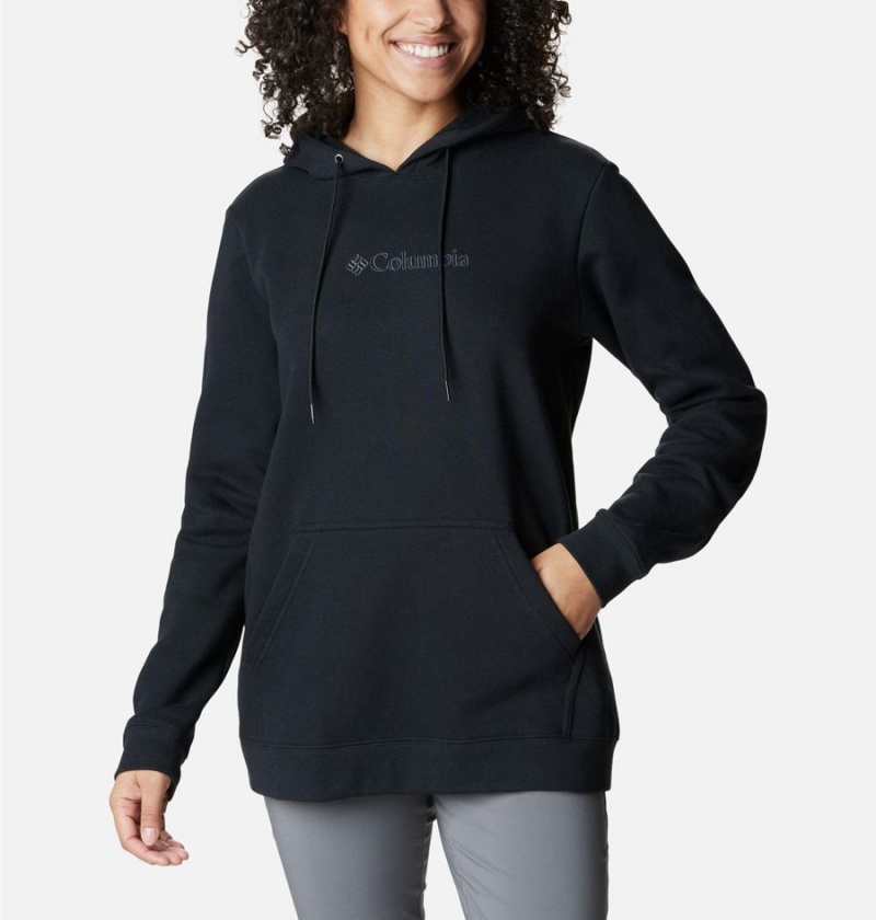 Columbia Logo II Women\'s Hoodie Black | FMPINS-931