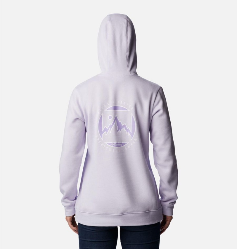 Columbia Logo II Women's Hoodie Purple | YQERZJ-805