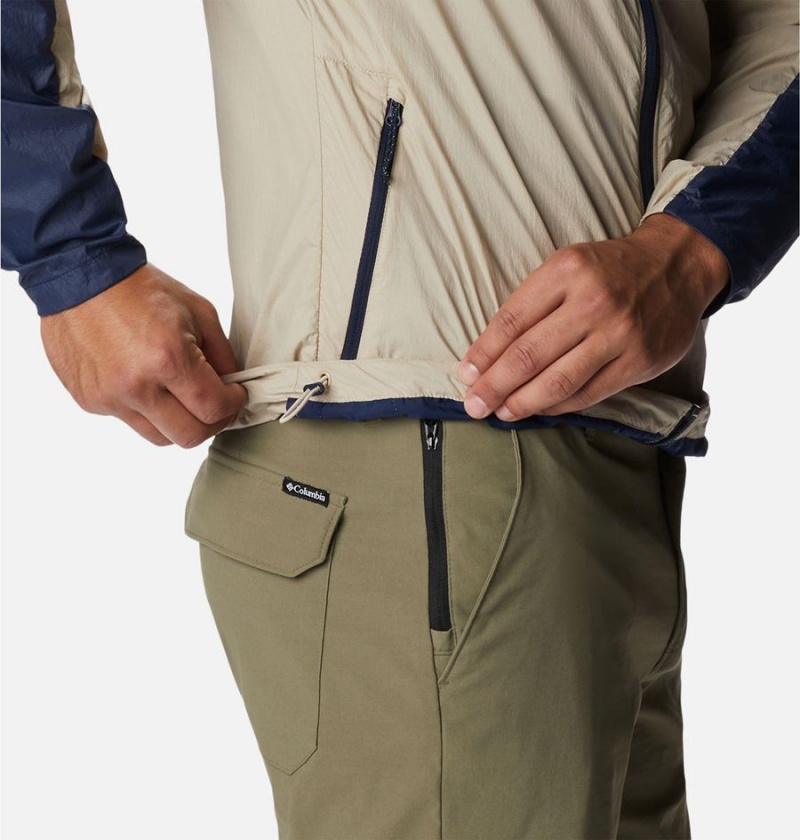 Columbia Loop Trail Men's Windbreaker Khaki | YNVTQF-627