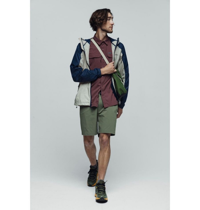 Columbia Loop Trail Men's Windbreaker Khaki | YNVTQF-627