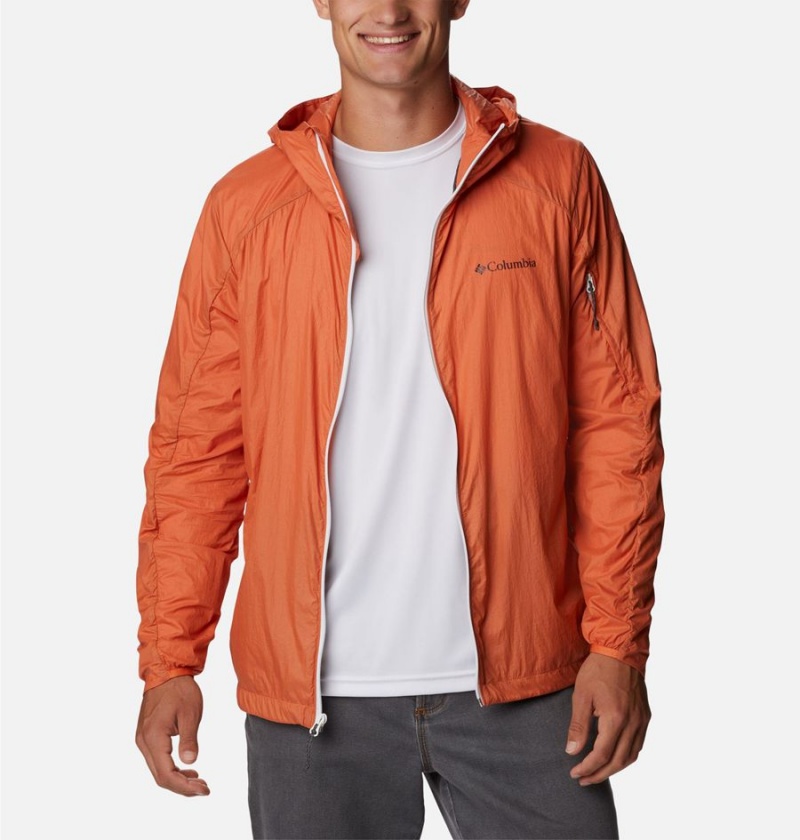 Columbia Loop Trail Men's Windbreaker Orange | IYRMOE-719