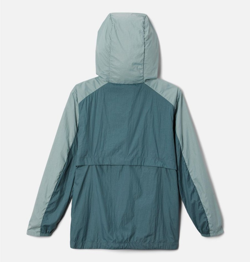 Columbia Loop Trail Windbreaker Kids' Jacket Turquoise | XVUGDY-615