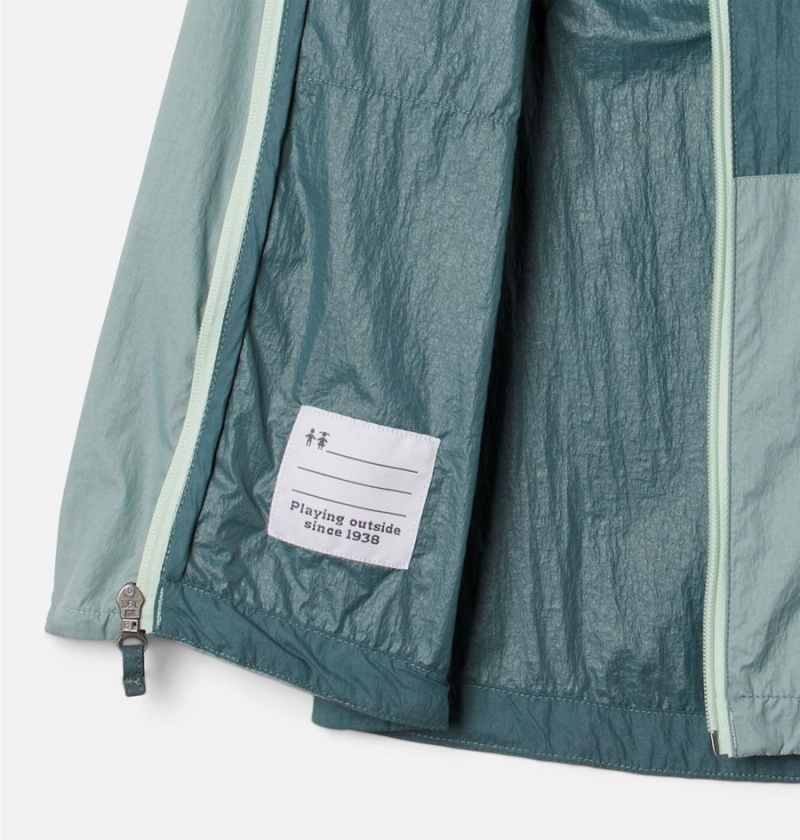 Columbia Loop Trail Windbreaker Kids' Jacket Turquoise | XVUGDY-615