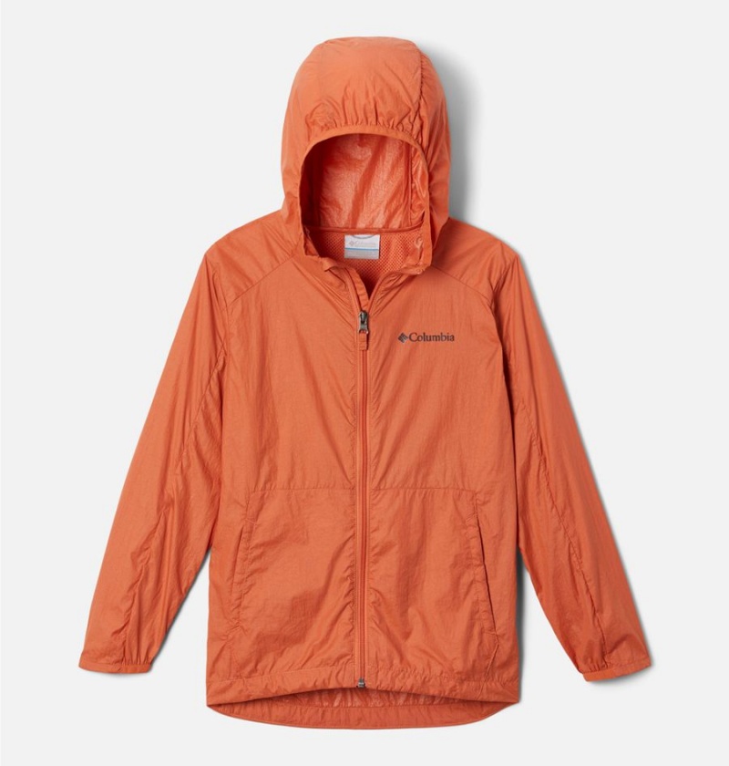 Columbia Loop Trail Windbreaker Kids\' Jacket Orange | RNAGET-592