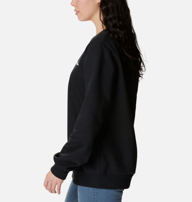 Columbia Marble Canyon Crew Sweatshirt Women's Pullover Black | NRAMDP-538