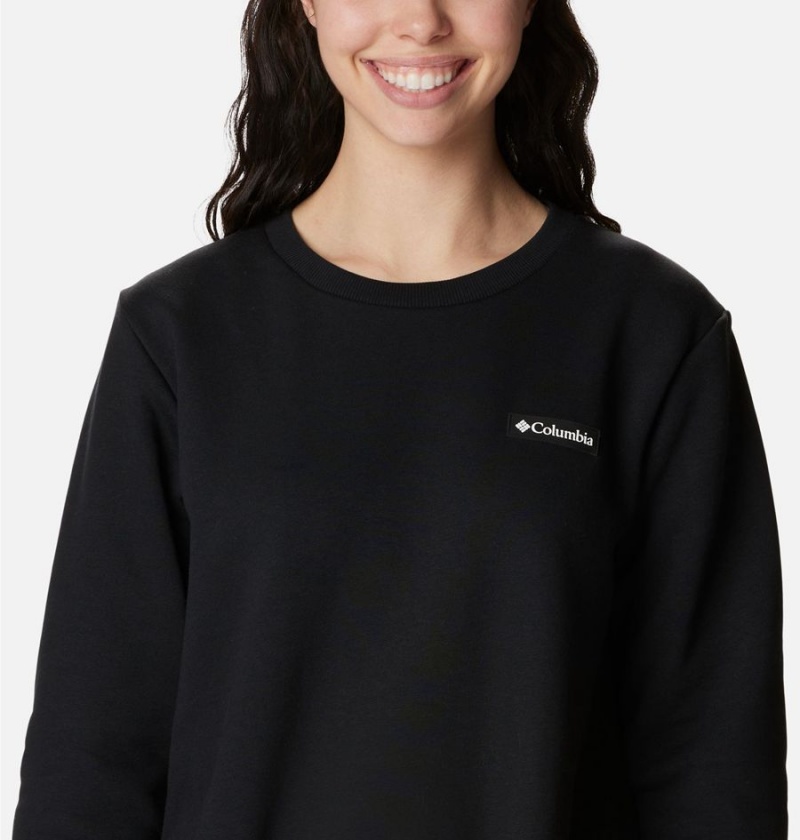 Columbia Marble Canyon Crew Sweatshirt Women's Pullover Black | NRAMDP-538