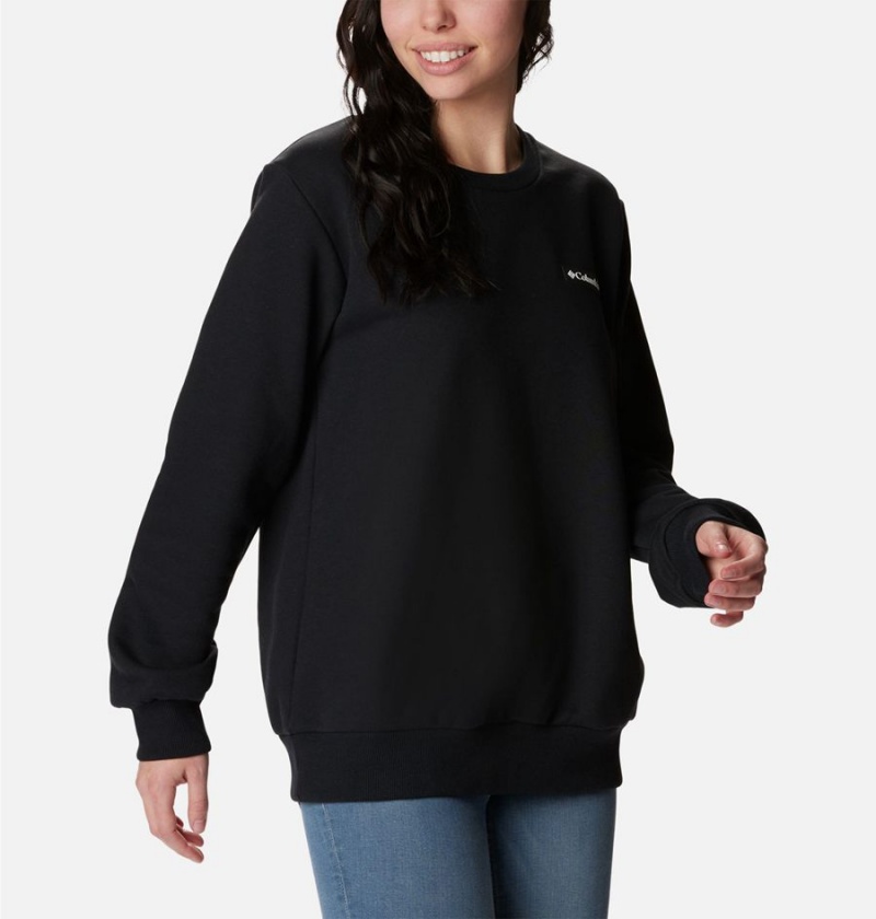 Columbia Marble Canyon Crew Sweatshirt Women's Pullover Black | NRAMDP-538