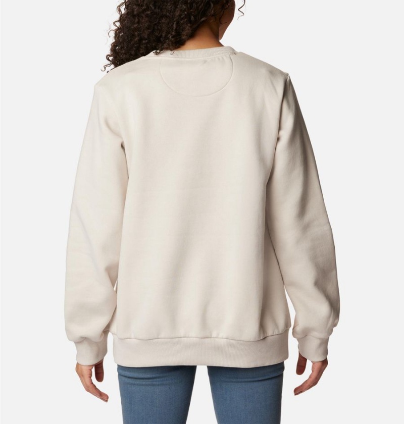 Columbia Marble Canyon Crew Sweatshirt Women's Pullover White | PQCSGH-635