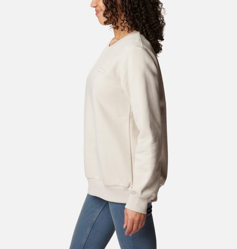 Columbia Marble Canyon Crew Sweatshirt Women's Pullover White | PQCSGH-635