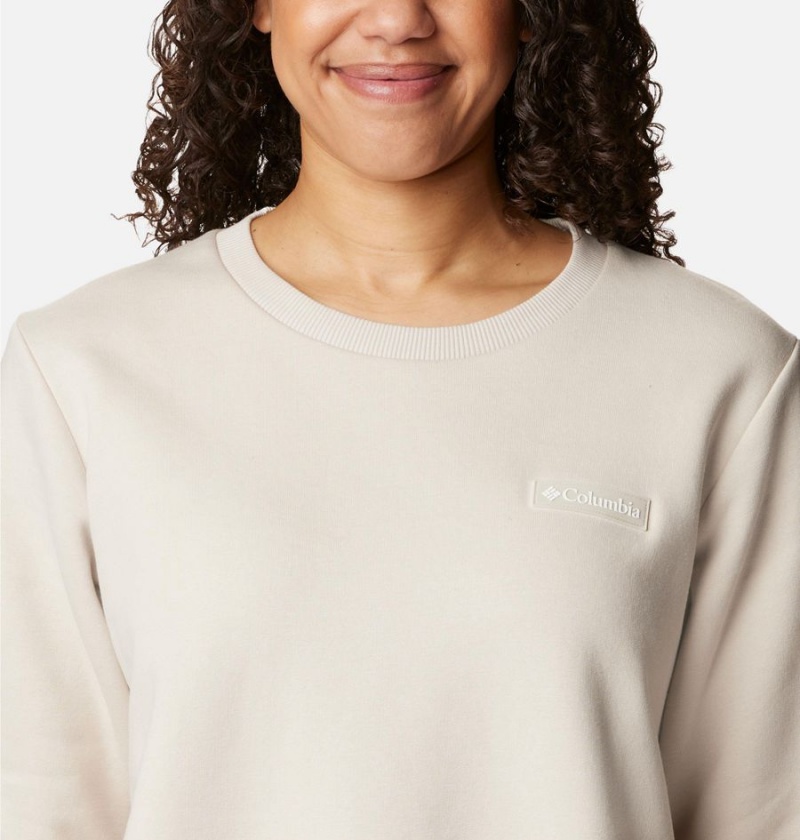 Columbia Marble Canyon Crew Sweatshirt Women's Pullover White | PQCSGH-635