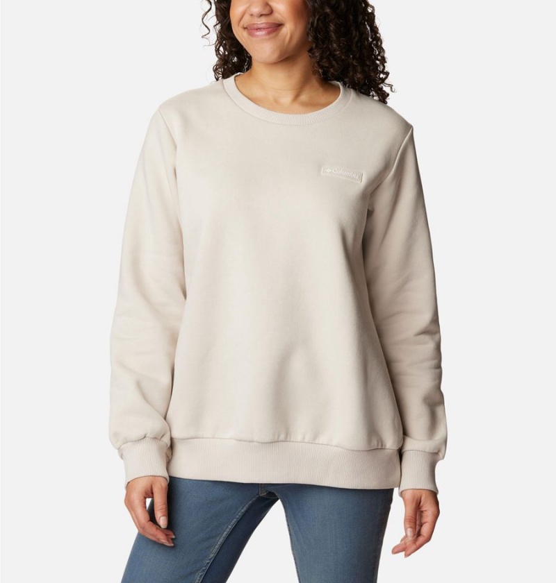 Columbia Marble Canyon Crew Sweatshirt Women's Pullover White | PQCSGH-635