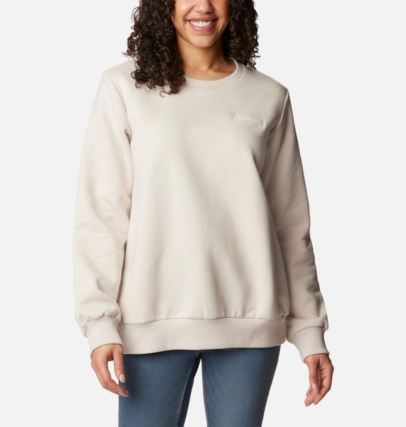 Columbia Marble Canyon Crew Sweatshirt Women\'s Pullover White | PQCSGH-635