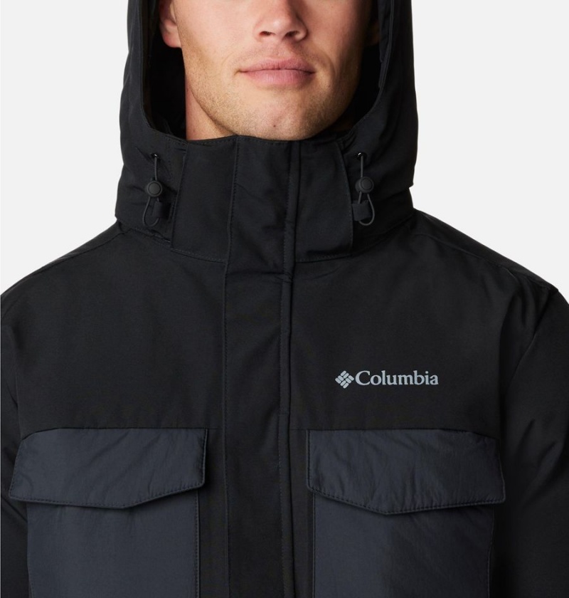 Columbia Marquam Peak Fusion Insulated Men's Puffer Jacket Black | BGZFMS-932