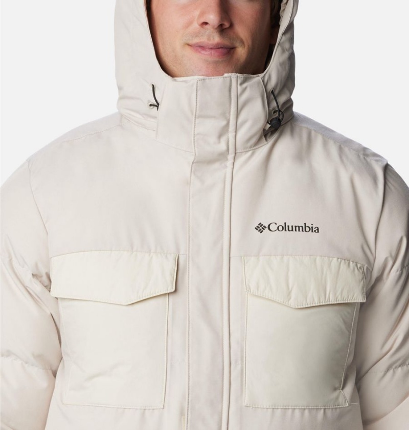 Columbia Marquam Peak Fusion Insulated Men's Puffer Jacket Beige | GHBQUZ-592