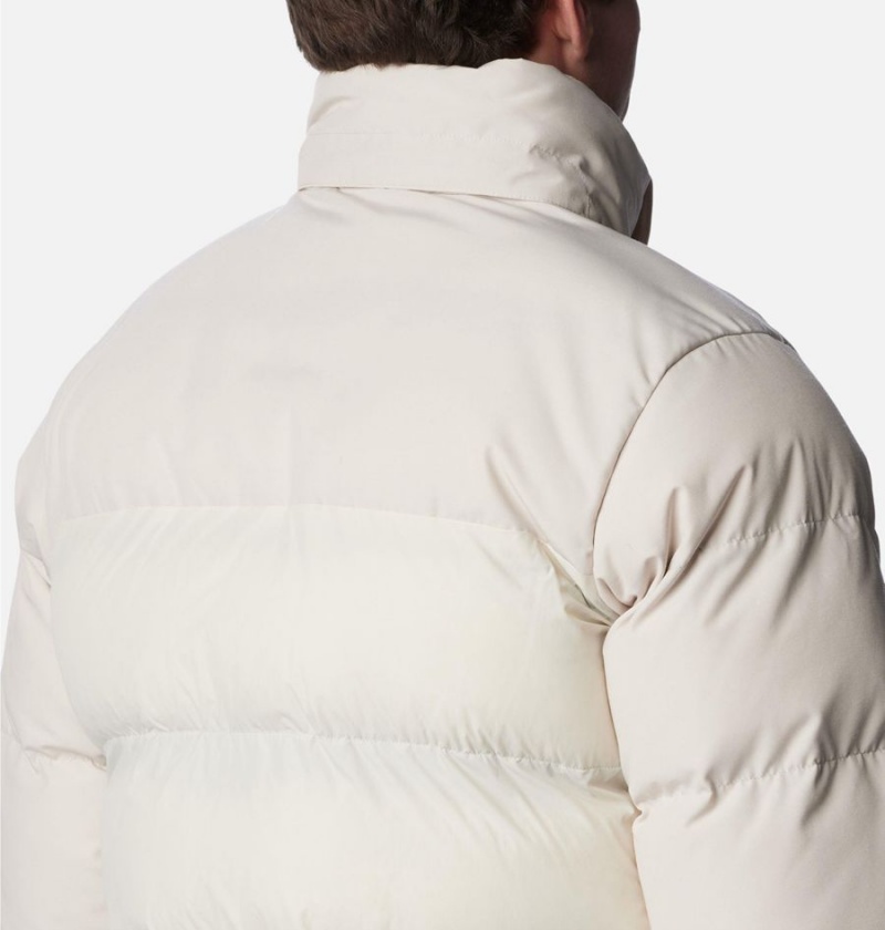 Columbia Marquam Peak Fusion Insulated Men's Puffer Jacket Beige | GHBQUZ-592