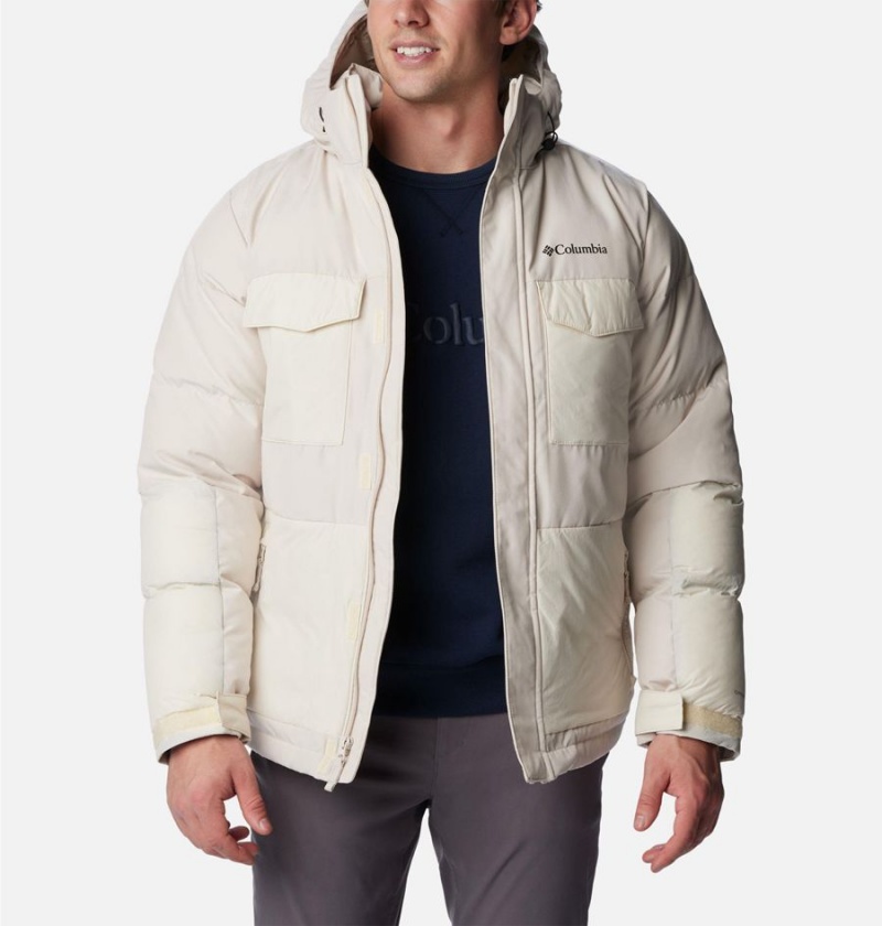 Columbia Marquam Peak Fusion Insulated Men's Puffer Jacket Beige | GHBQUZ-592