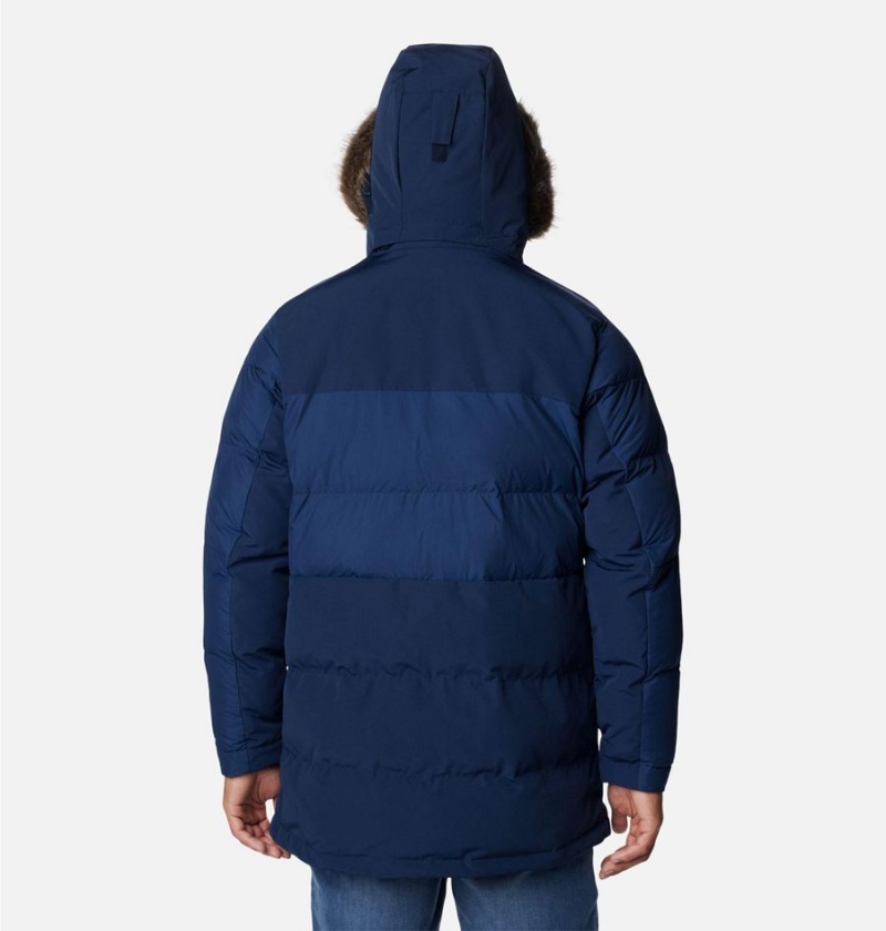Columbia Marquam Peak Fusion Omni Heat Infinity Insulated Men's Coats Navy | OFHCIN-594