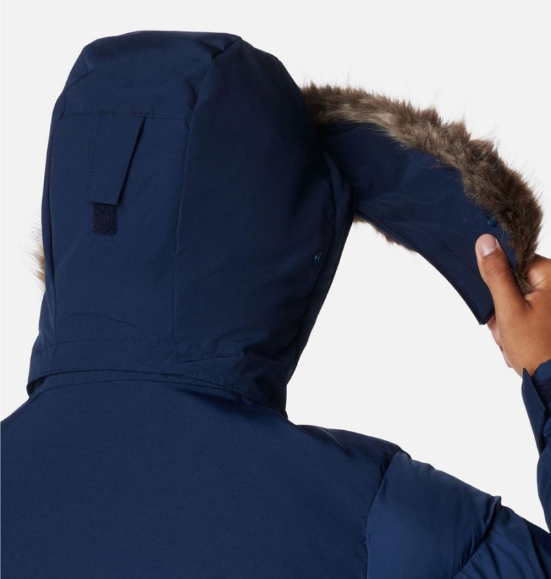 Columbia Marquam Peak Fusion Omni Heat Infinity Insulated Men's Coats Navy | OFHCIN-594