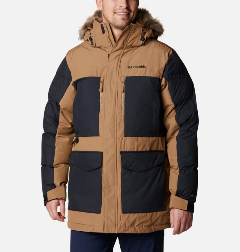 Columbia Marquam Peak Fusion Omni Heat Infinity Insulated Men\'s Coats Brown | KAVNXH-513