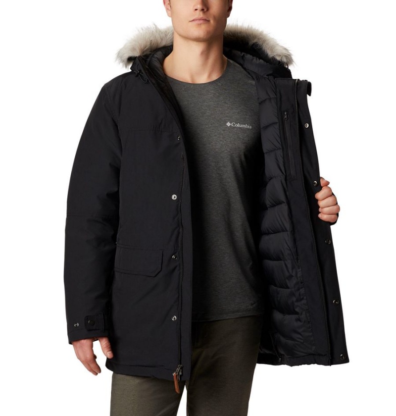 Columbia Marquam Peak Men's Coats Black | RVCUXO-851