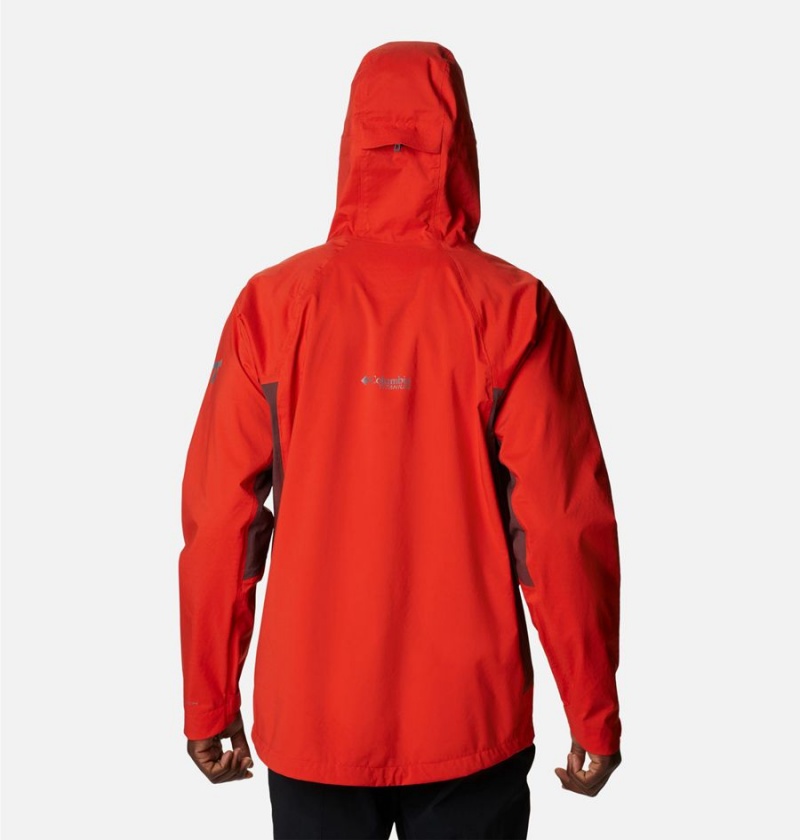 Columbia Mazama Trail Shell Men's Rain Jacket Red | HNZQYG-780