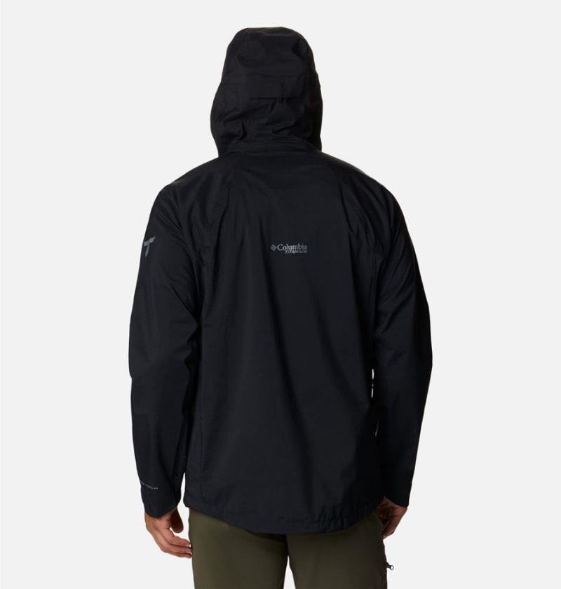 Columbia Mazama Trail Shell Men's Rain Jacket Black | IDGTAY-245
