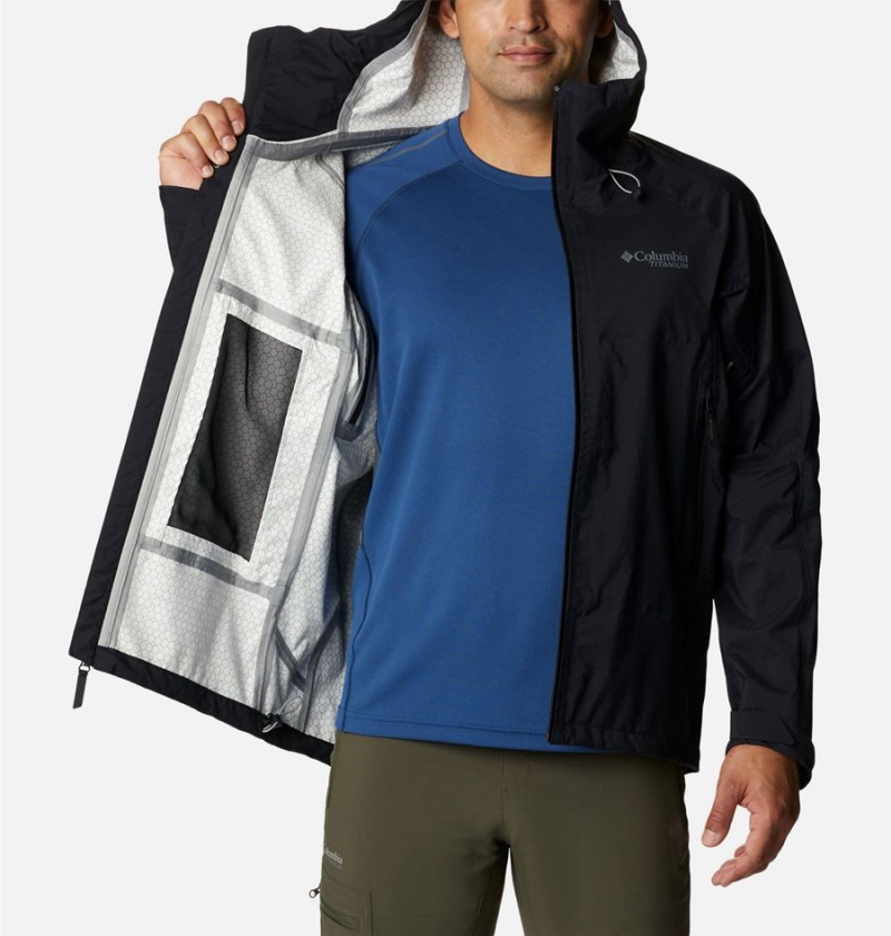 Columbia Mazama Trail Shell Men's Rain Jacket Black | IDGTAY-245