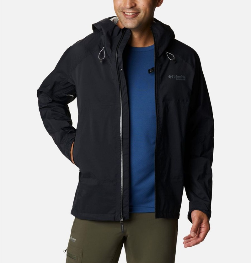 Columbia Mazama Trail Shell Men's Rain Jacket Black | IDGTAY-245
