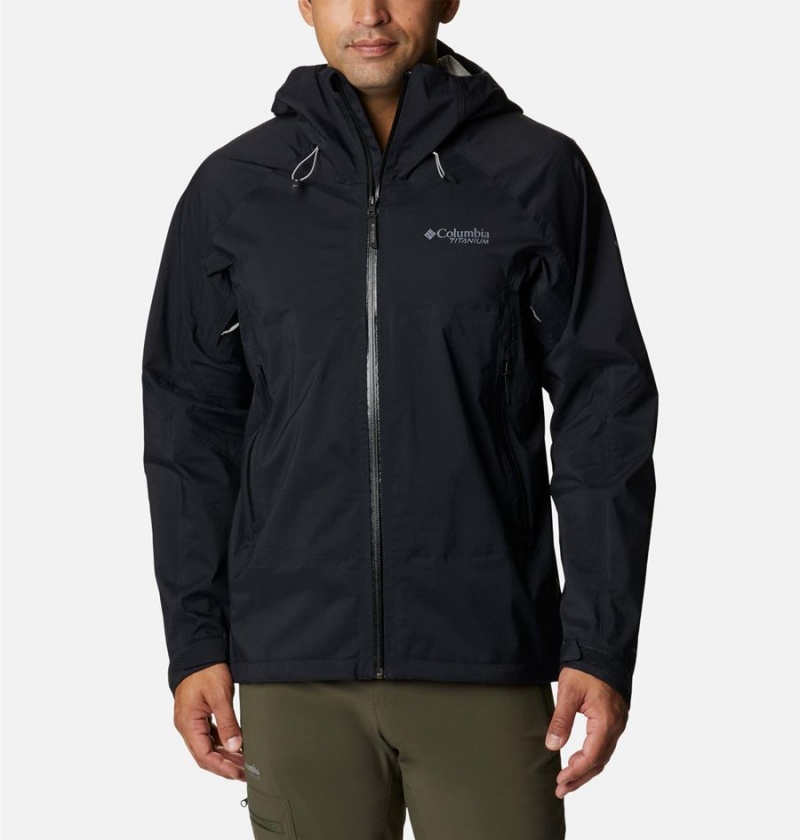 Columbia Mazama Trail Shell Men\'s Rain Jacket Black | IDGTAY-245
