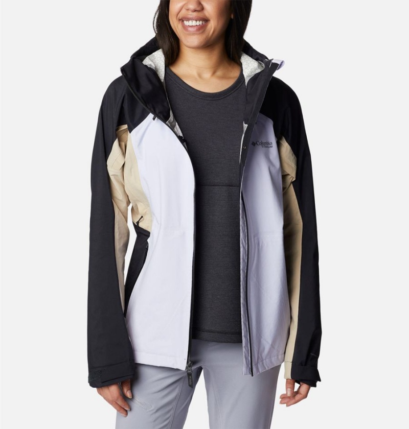 Columbia Mazama Trail Shell Women's Rain Jacket Purple | HKZJPR-302