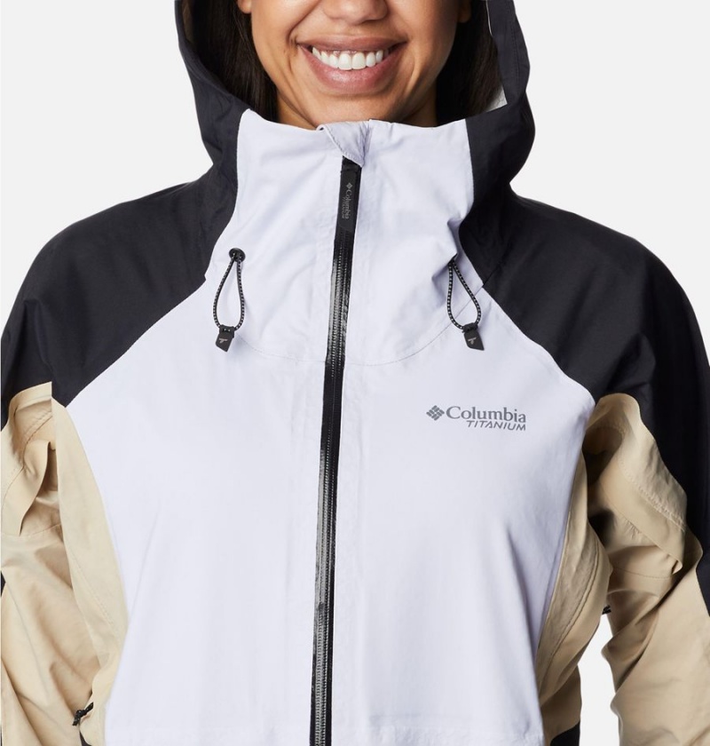 Columbia Mazama Trail Shell Women's Rain Jacket Purple | HKZJPR-302